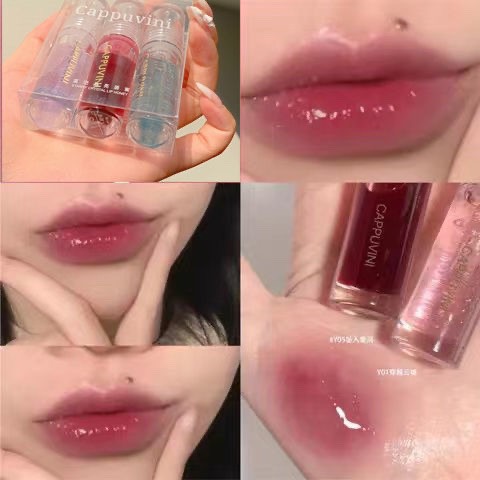 Set 3 Cây Son Bóng Nhũ Cappuvini Mang Lại Đôi Môi Gợi Cảm Căng Mọng