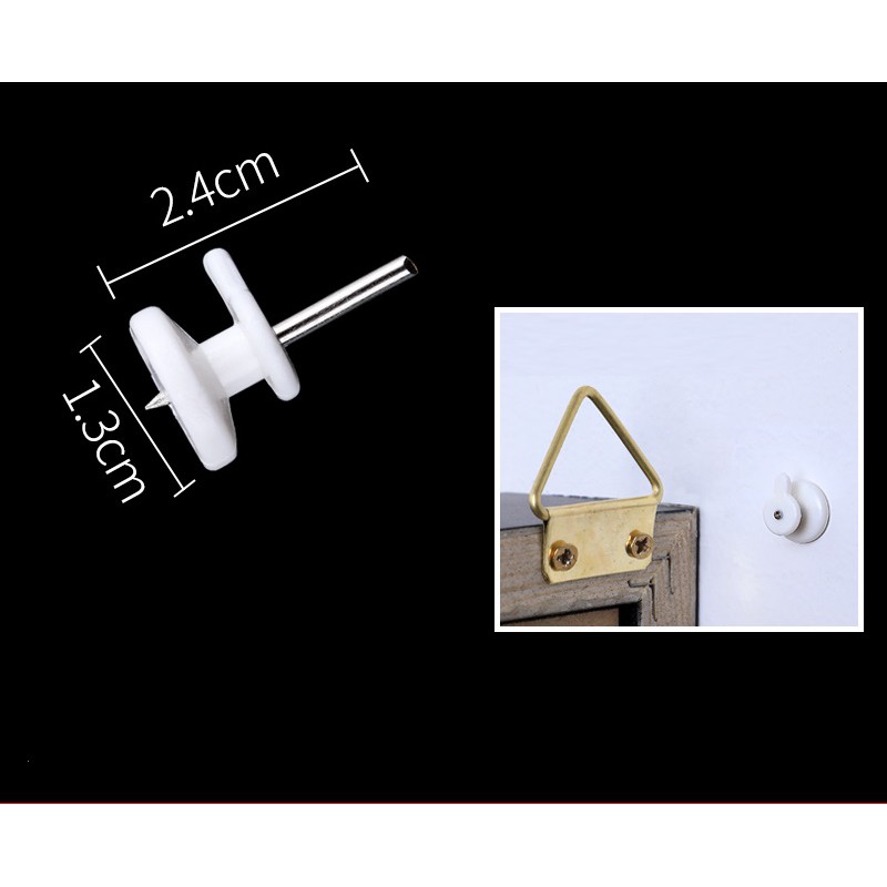 Móc Nhựa Taky, 1 Chân Đinh Đóng Tường,Treo Tranh, Ảnh, Đồng Hồ, Đồ Dùng Nhỏ Gia Đình, Treo Đa Năng 2219