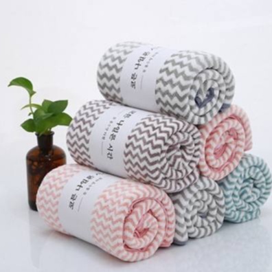 Khăn mặt lông cừu Hàn Quốc vân kẻ sọc 30cm x 50cm