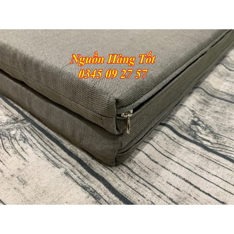 Bộ Tọa Cụ Bồ Đoàn Size 70x70cm Đệm Ngồi Thiền Định Yoga Gấp Đôi Nhỏ Gọn Tiện Dụng - Nệm Ngồi Thêu Sen Vàng