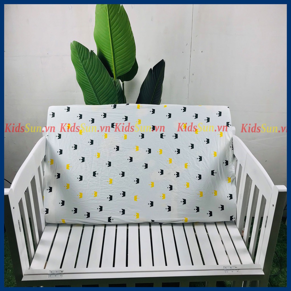 Ga Chun Bọc Đệm Cũi Trẻ Em BabySun Chất Liệu 100% Cotton Mềm Mịn Không Nhăn Không Xù Nhiều Màu Sắc Và Kích Thước Cho Cũ