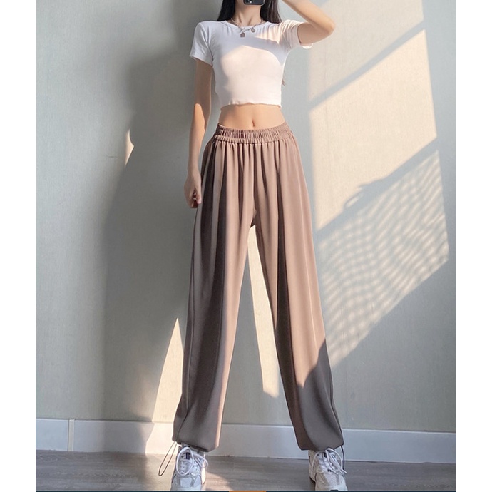Quần Jogger Trơn Ống Bo Chun Nữ Doris.1996, Quần Ống Suông Vải Tây Mềm Mịn Mát, Miễn Phí Đổi Trả 7 Ngày DR0111