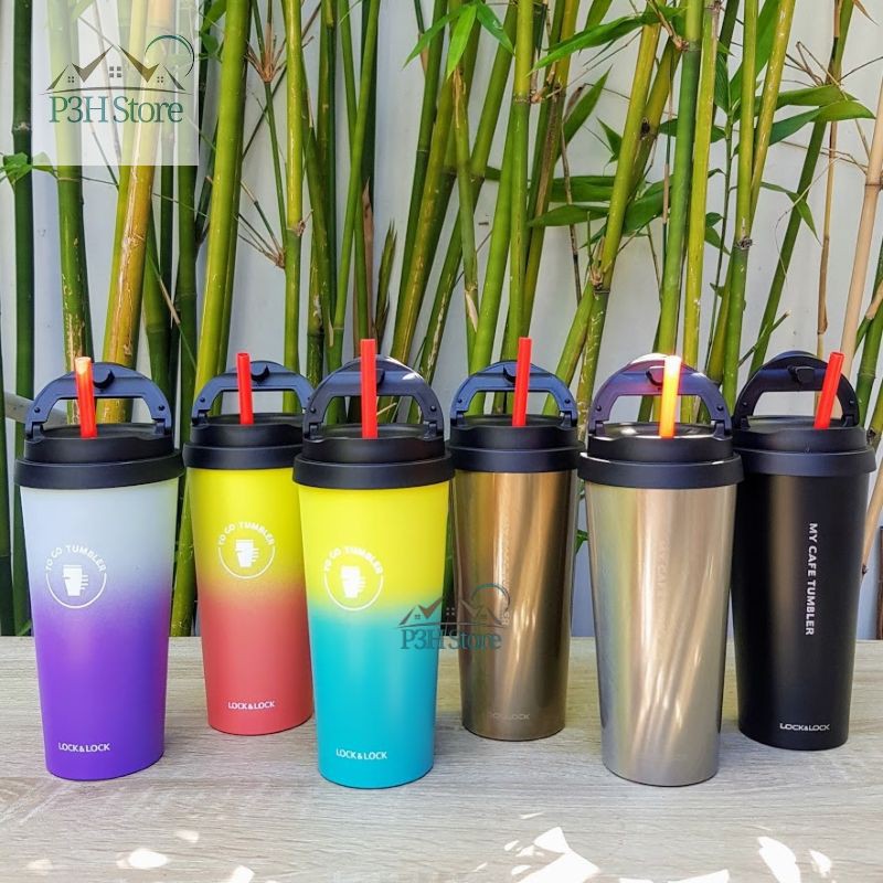 [Mã SKAMA07 giảm 8% tối đa 50K đơn 250K] Ly Giữ Nhiệt Bằng Thép Không Gỉ Lock&amp;Lock Clip Tumbler dung tích 540ml LHC4151