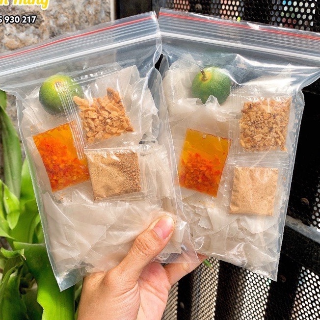 Bánh Tráng Phơi Sương Muối Hành Phi  Bánh Tráng Muối Ớt Túi Zip Siêu Hấp Dẫn