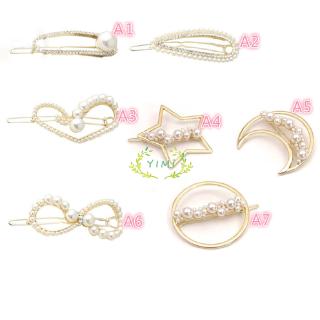 Kẹp tóc đính đá ngọc trai phong cách hàn quốc
