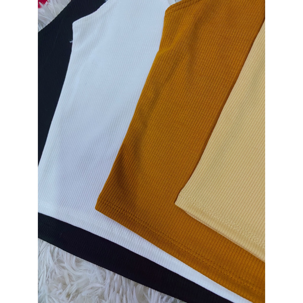 Áo Croptop 3 Lỗ Cổ Vuông Nữ Sát Nách,Chất vải Gân Tăm 4 màu ❤❤Ảnh-video