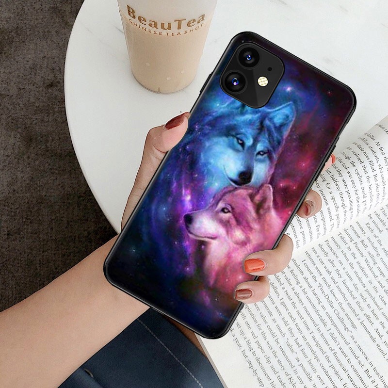 Ốp Điện Thoại Hình Sói Cho iPhone 11 XR XS 5 5S 6 6S 7 / 8 / SE 2020 Plus