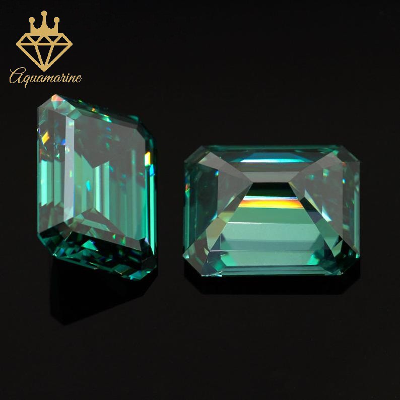 Kim cương nhân tạo Moissanite Emerald Green