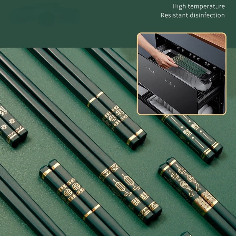 Đũa Hợp Kim Chống Trượt Chịu Nhiệt Cao Màu Đỏ Và Xanh Lá Dùng Trong Nhà