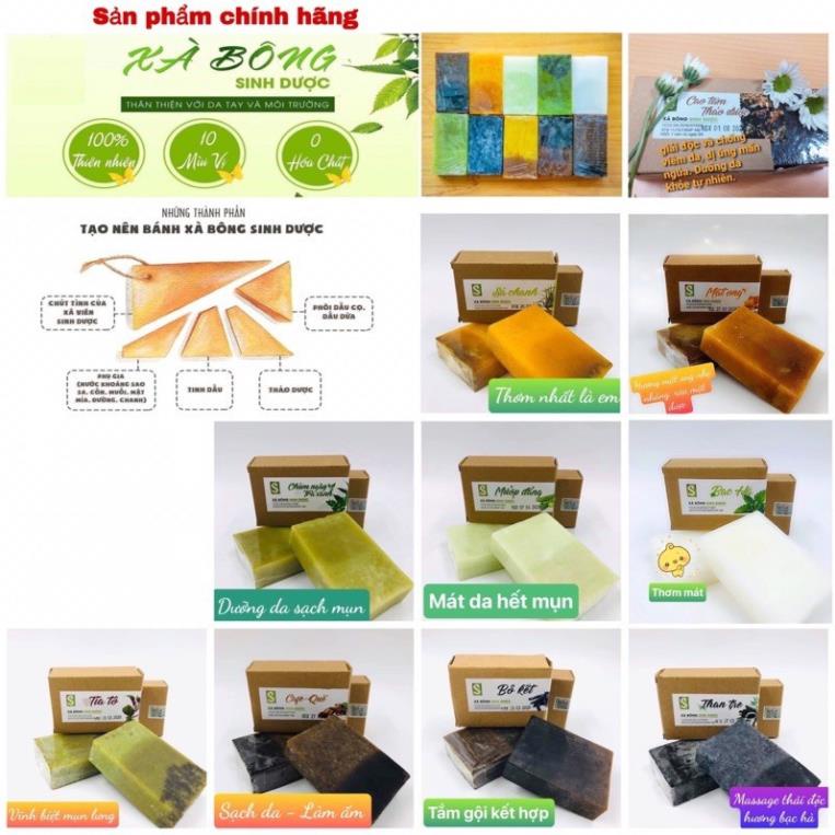 Xà Bông Sinh Dược Nhiên Nhiên 100gr, Xà Bông Mướp Đắng, Nghệ Mật Ong, Sả Chanh, Chùm Ngây Trà Xanh, Tía Tô | BigBuy360 - bigbuy360.vn