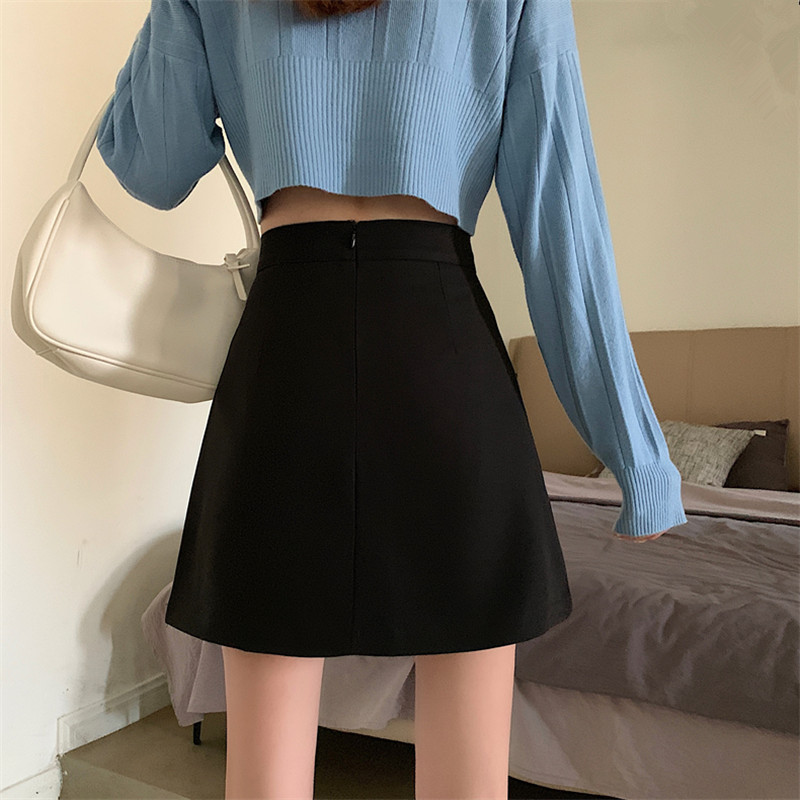 Chân Váy Xiaozhainv Nữ Lưng Cao Màu Trơn Phong Cách Hàn Quốc | BigBuy360 - bigbuy360.vn