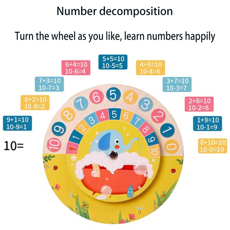 Đồng hồ gỗ hai mặt chuyên dùng dạy học theo phương pháp Montessori