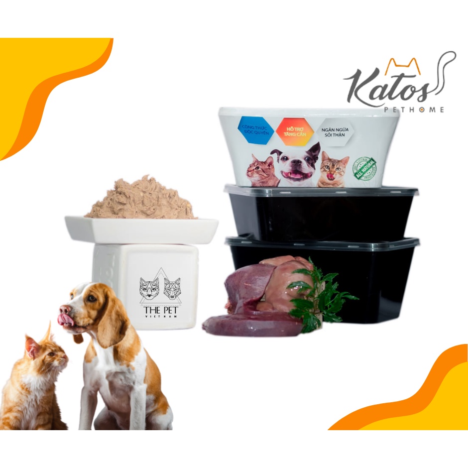 Pate tươi - The pet hộp 1kg - hộp cấp đông bảo quản 2 tháng - hỏa tốc trong 2h