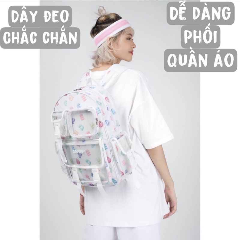 Balo Degrey In Chữ Backpack 2810 Clothes Shop Balo Đi Học In Chữ Ulzzang Unisex