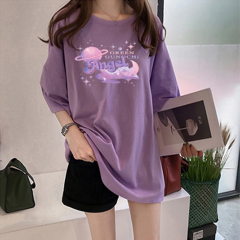 NRVP Áo thun form rộng thời trang hè phong cách Hàn Quốc 2021 trẻ trung cho nữ