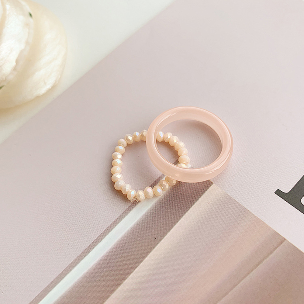 Bộ 2 Nhẫn Hợp Kim Đính Đá Kiểu Dáng Cổ Điển Cho Nữ