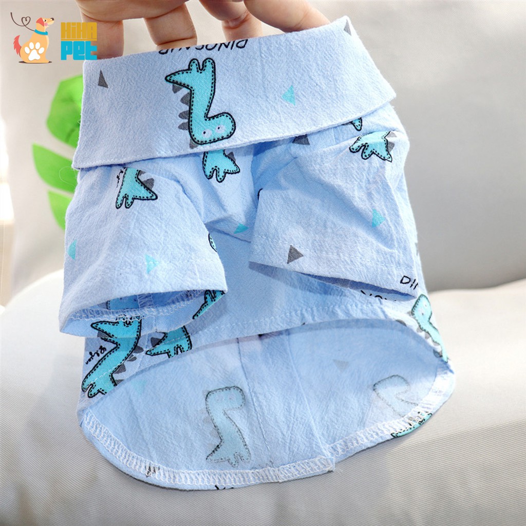 Áo Sơ Mi Khủng Long Ngôi Sao Chó Mèo Quần Áo Thú Cưng Cho Cún Đực Hihapet.