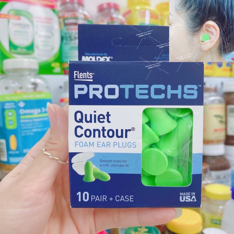 Nút bịt tai chống ồn của Mỹ nút tai giảm tiếng ồn chuẩn Mỹ mềm mại không khó chịu