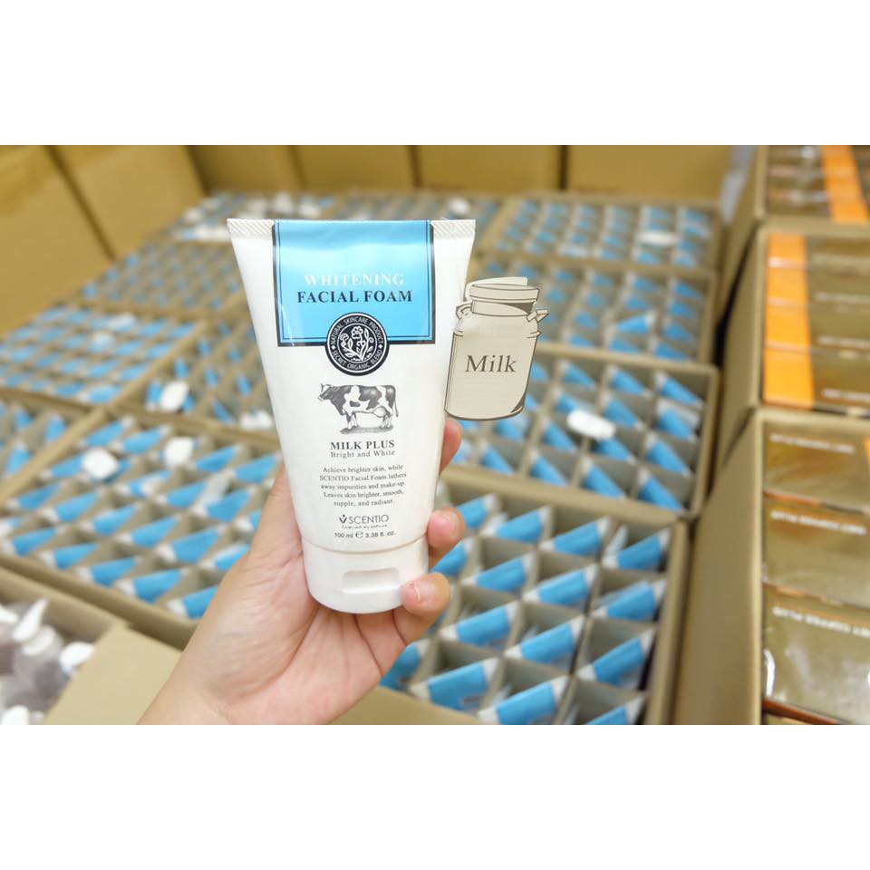 Sữa Rửa Mặt Beauty Buffet Scentio Milk Plus Whitening Facial Foam Q10