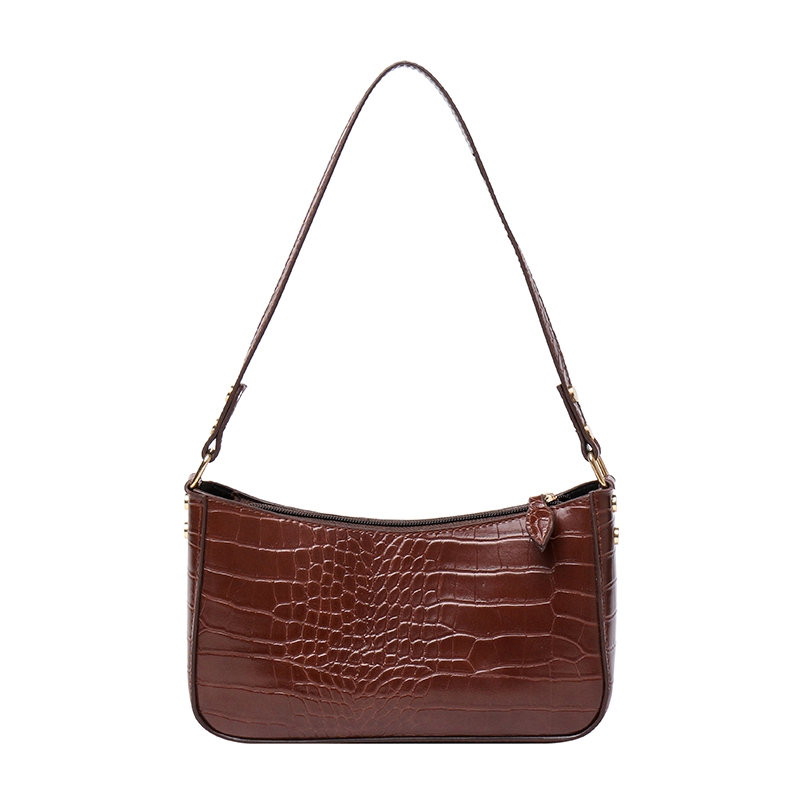 IELGY Túi xách đeo vai nhỏ họa tiết da cá sấu kiểu Pháp cổ điển Women's handbags