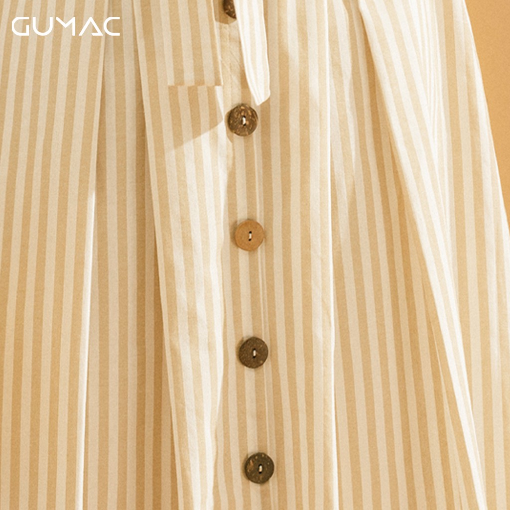 [Mã WAAUG giảm 15% tối đa 30k đơn 99k] Chân váy A sọc nơ VA734 GUMAC | BigBuy360 - bigbuy360.vn