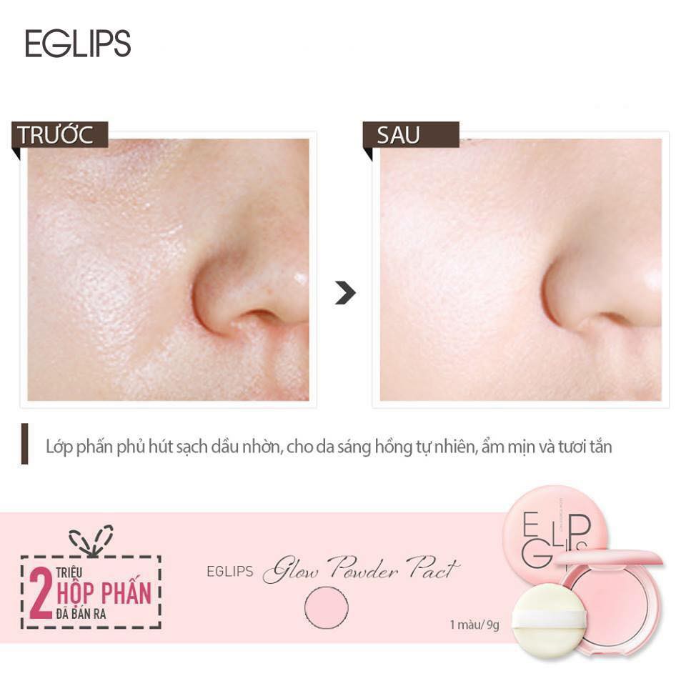 Phấn phủ dạng nén Eglips Glow Powder Pact 8g | BigBuy360 - bigbuy360.vn