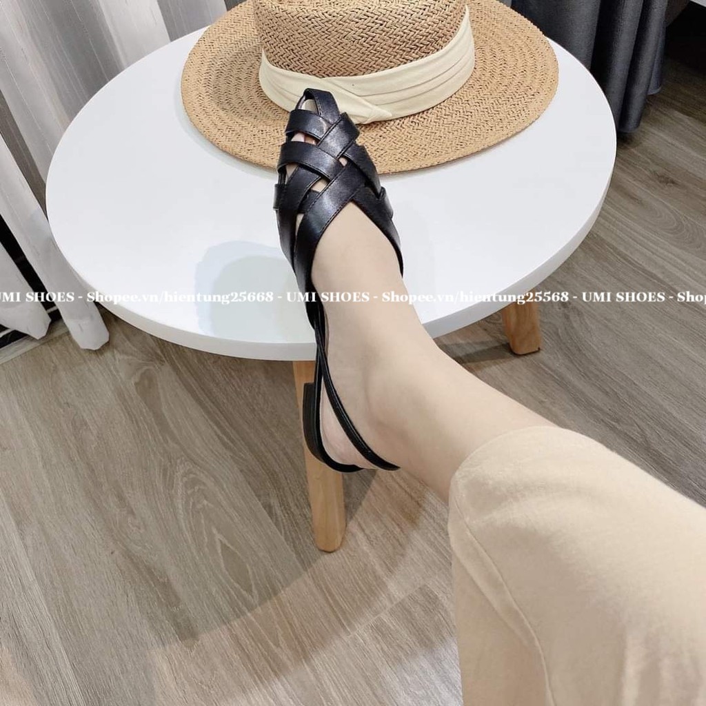 [MỚI VỀ] Sandal kín bịt mũi kiểu rọ đan đế bệt mũi nhọn đơn giản nhẹ nhàng đi làm công sở văn phòng đi chơi nữ tính đẹp