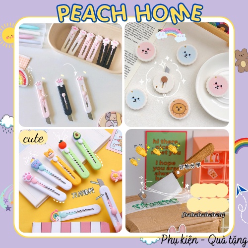 Dao Rọc Giấy Mini Chân Mèo Thỏ Gấu Xinh Xắn Ngộ Nghĩnh Dao Dọc Giấy Khui Hàng Unboxing Chân Thú Cute