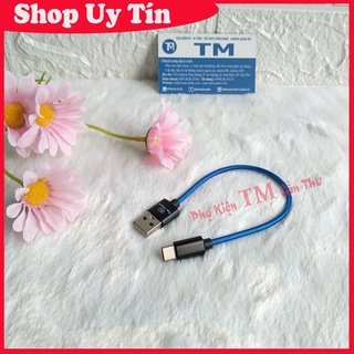 Cáp sạc Type C dây dù loại ngắn 20cm sạc nhanh