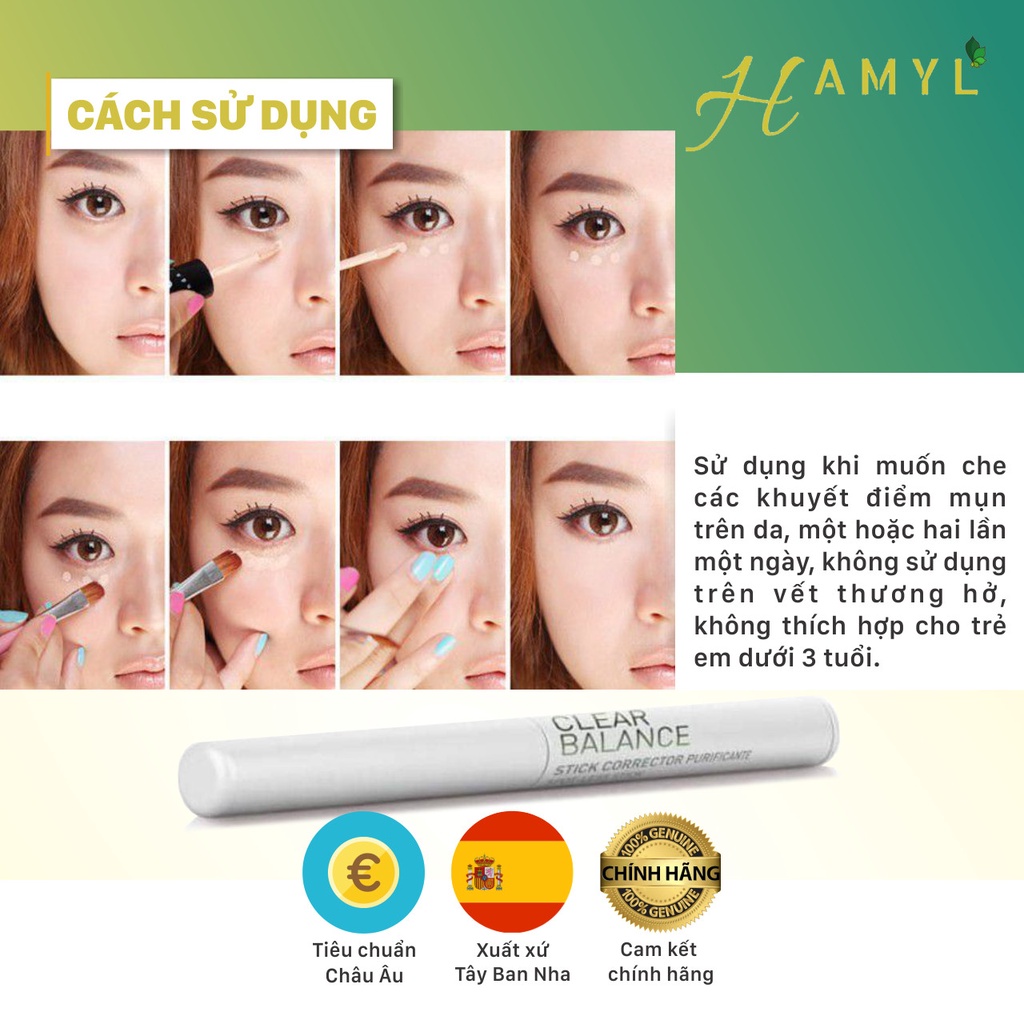 Thanh che khuyết điểm giúp che giấu các nhược điểm của da, không chứa dầu SKEYNDOR Clear Balance Spot-Less Stick 2.5g | BigBuy360 - bigbuy360.vn