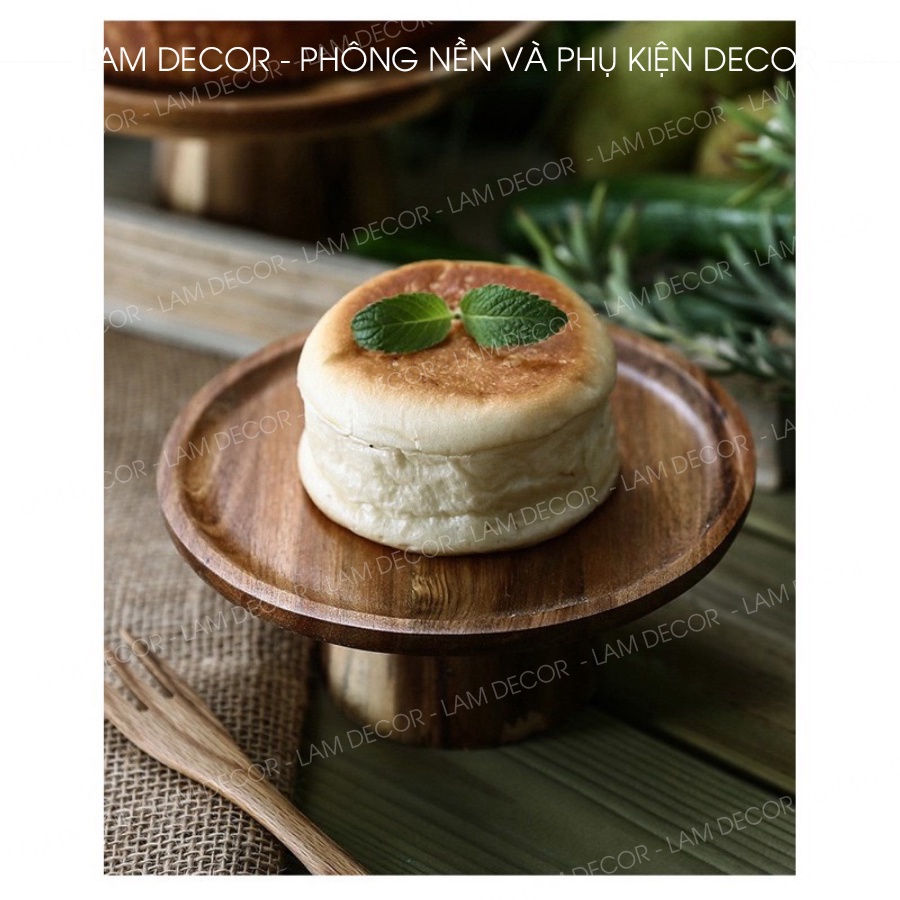 (Cake Stand) Đế đựng bánh bằng gỗ phong cách cổ điển