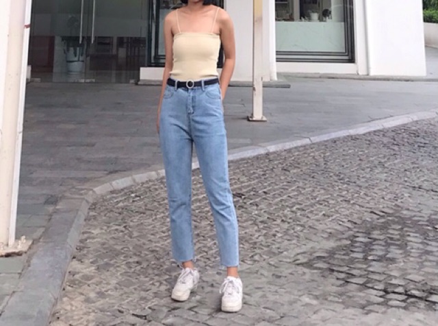 Sẵn_ Quần slim baggy basic lưng cao _ trượt qua xem ảnh thật