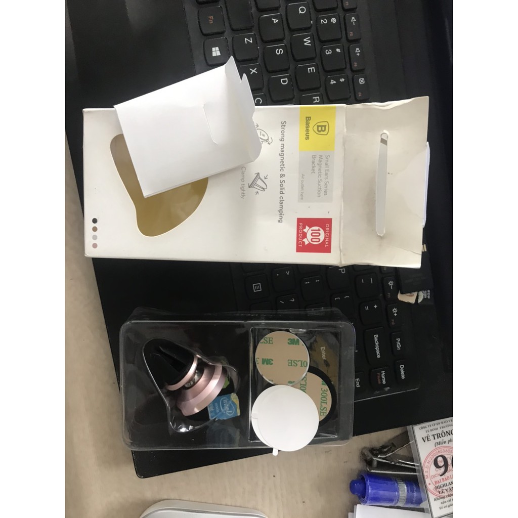 Giá để điện thoại trên ô tô hít hốc gió điều hòa Gold Aromatizing Car Mount Baseus | BigBuy360 - bigbuy360.vn