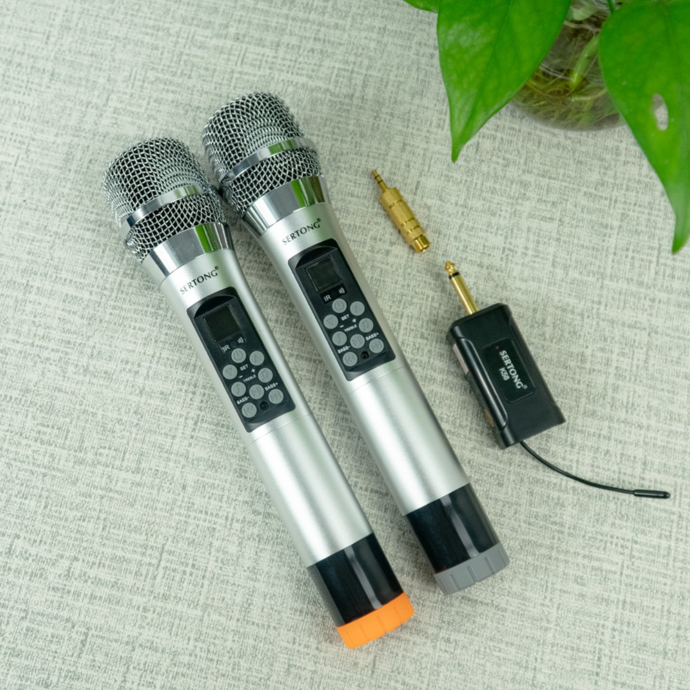 Bộ micro Karaoke không dây Sertong SER-K58 - Chính hãng