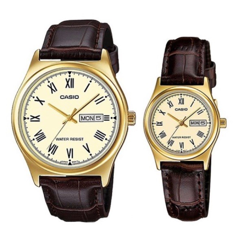 Đồng hồ nữ dây da Casio chính hãng Anh Khuê LTP-V006GL-9BUDF