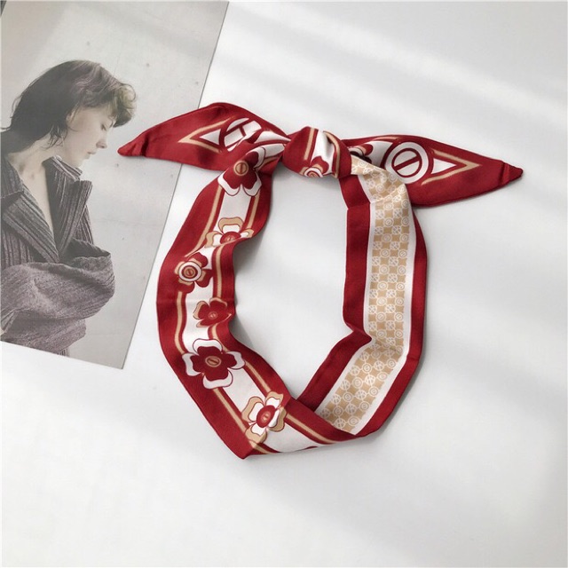 Khăn quấn túi xách hình hoa 4 cánh