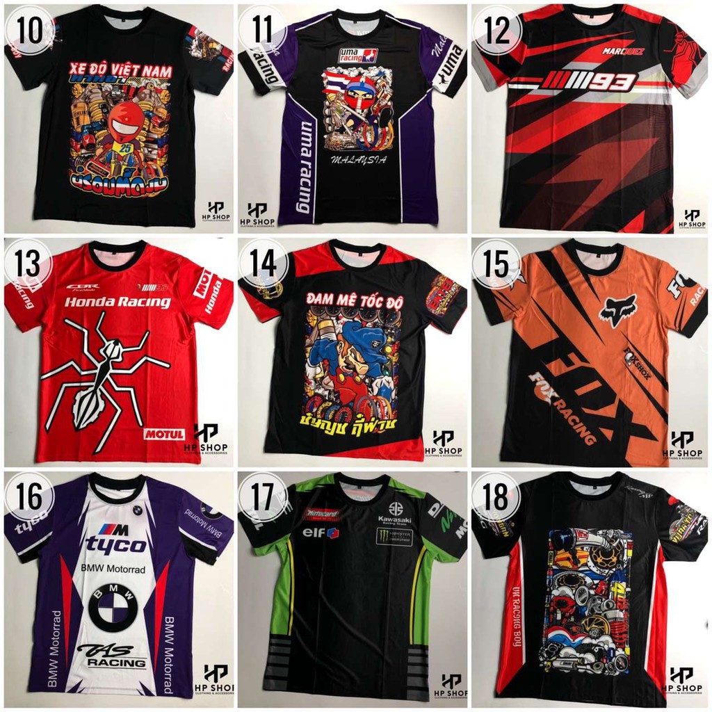 Áo thun tem xe các mẫu Honda Repsol, Yamaha, Suzuki, Ducati ( Size Từ 40kg --> 90kg) - THUN LẠNH | BigBuy360 - bigbuy360.vn