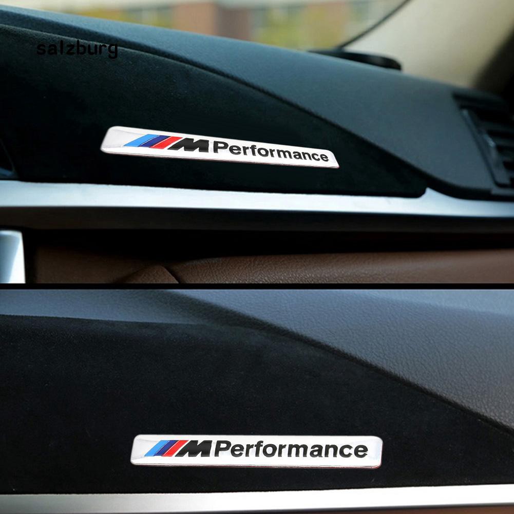 Miếng dán trang trí xe hơi hình logo chữ M performance bằng kim loại cho BMW