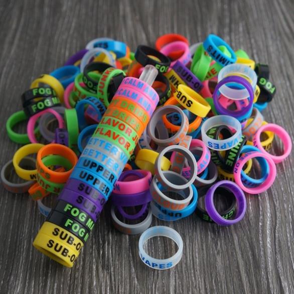 Combo 10/ 20/ 30 Vòng Silicone Cao Su Chống Trượt, Trang Trí Cho Thân Ná, Tông Đơ, Máy Vap Full Màu