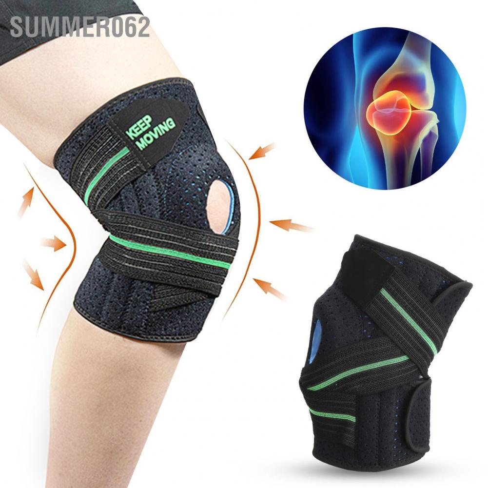 Summer062 Sports Knee Protective Brace Running Joint Support Silicone Pad Compression Sleeve