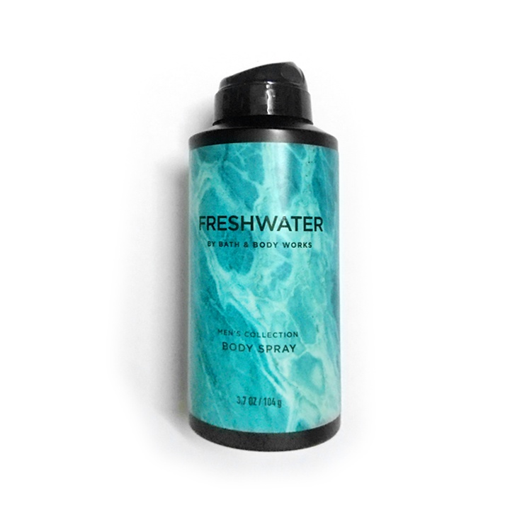 Xịt Thơm body Freshwater cho Nam giới - Khử mùi toàn thân làm thơm cơ thể Nam - Bath &bBody Works 104g - Chính hãng USA