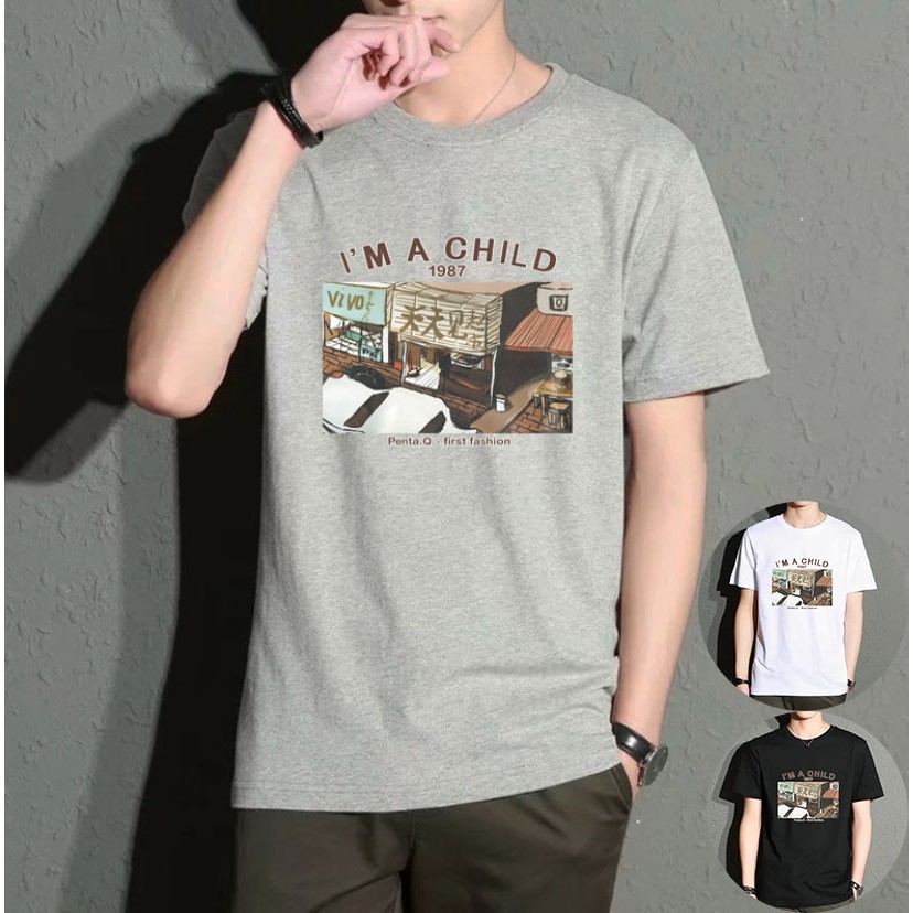 Áo thun nam tay ngắn thương hiệu thời trang phong cách Hàn Quốc Harajuku mới 2021