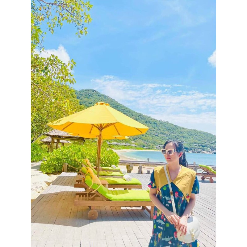 Đầm suông hoạ tiết cổ phối, thiết kế siêu xinh siêu trắng da | BigBuy360 - bigbuy360.vn