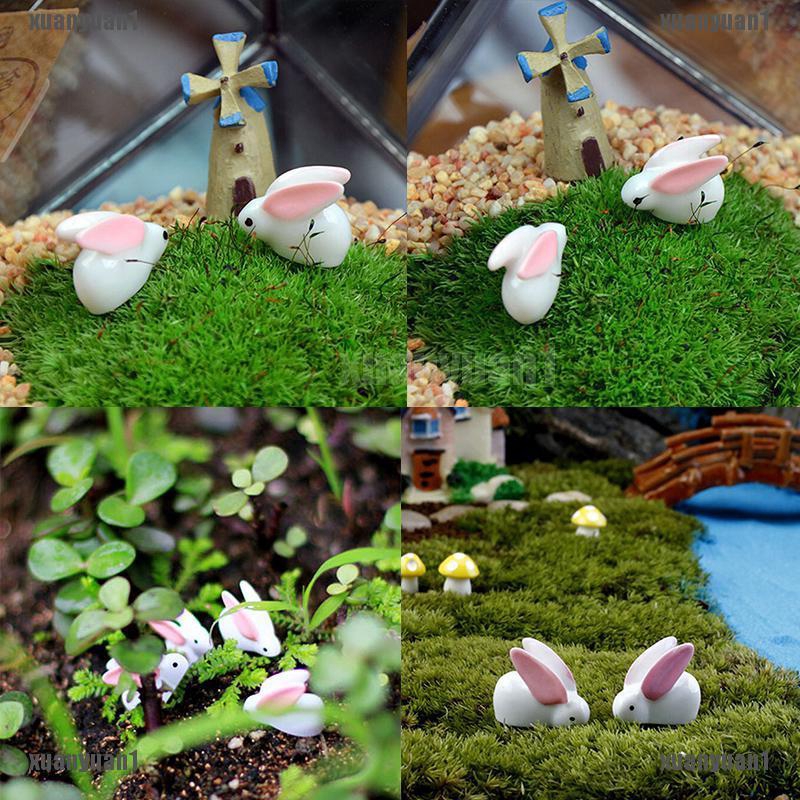 Mô Hình Thỏ Mini Bằng Nhựa Resin Trang Trí Sân Vườn