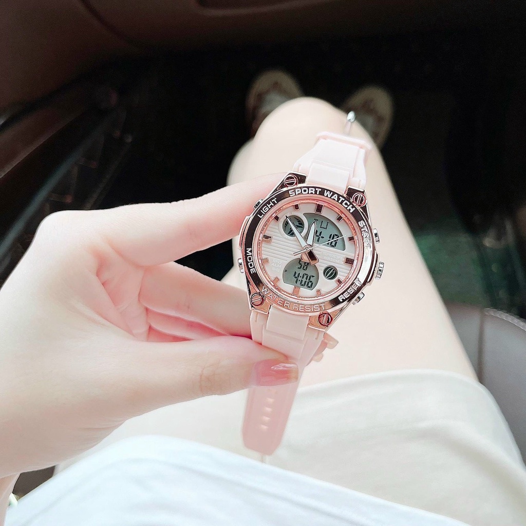Đồng hồ thể thao nữ , Samda by Kimio  chống nước , máy nhật, mặt kính chống xước