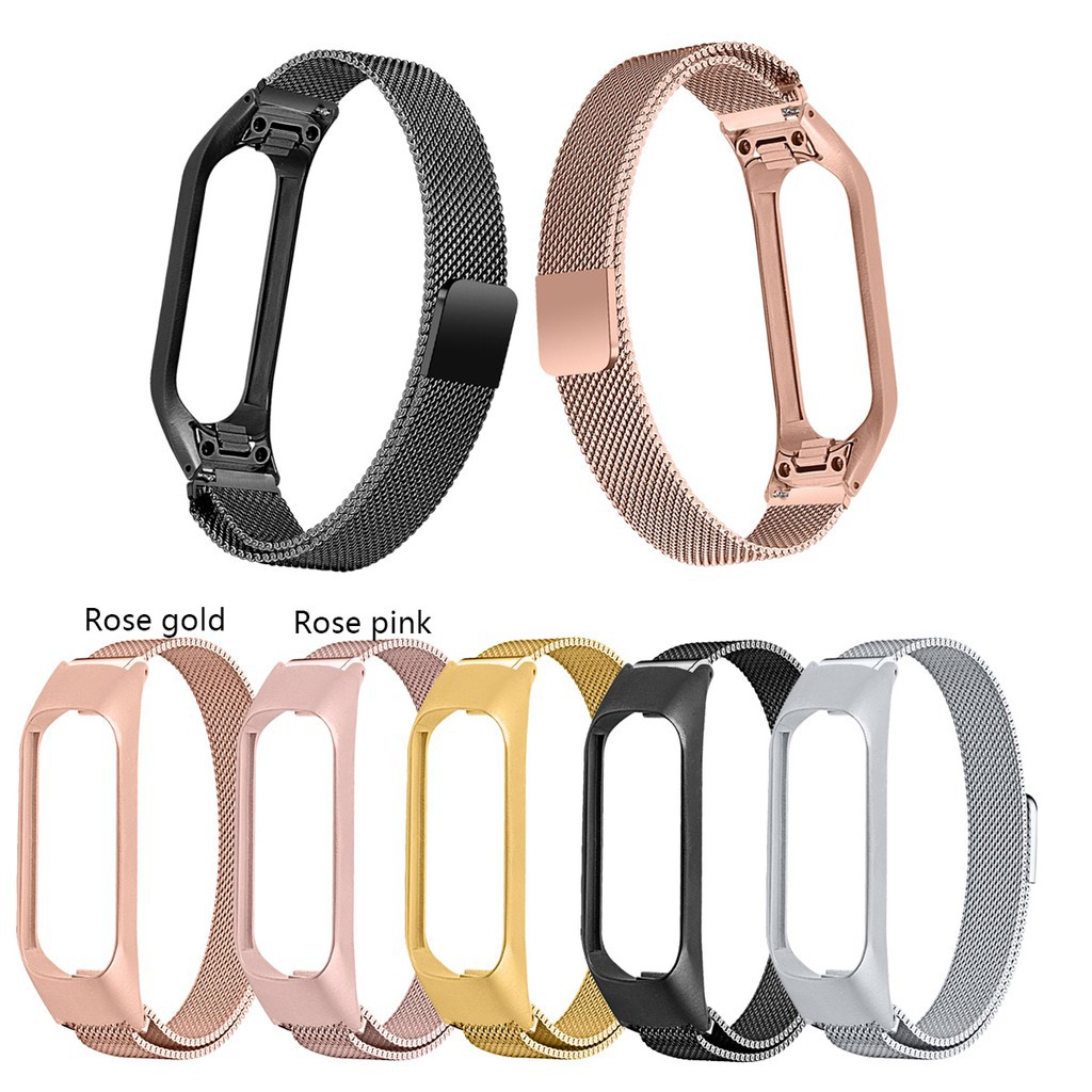 Dây đeo lưới thép không gỉ thay thế cho đồng hồ Samsung Galaxy fit-e R375