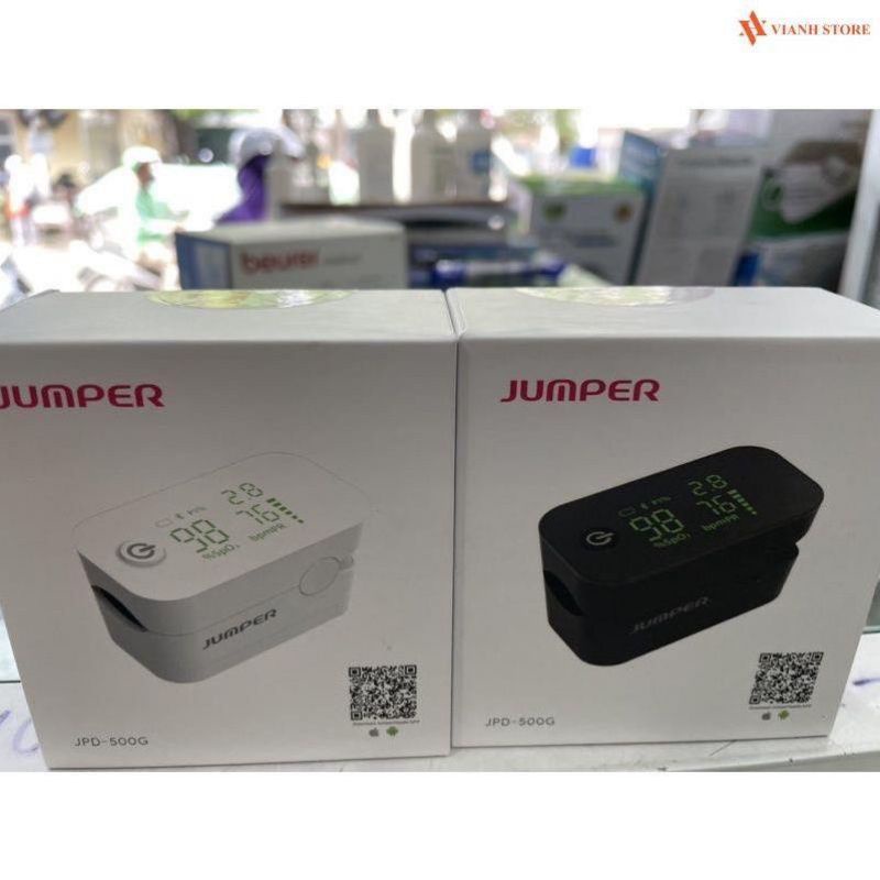 Máy đo nồng độ oxy máu và nhịp tim, chỉ số PI Jumper JPD 500G Kết nối Bluetooth qua  App - Spo2