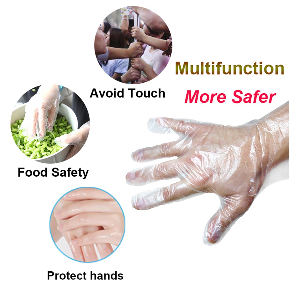 Set 100 Găng Tay Polythene Vệ Sinh Vệ Sinh Rau Củ Quả Dùng Một Lần Đa Ứng Dụng Cho Nhà Hàng/Nhà Hàng