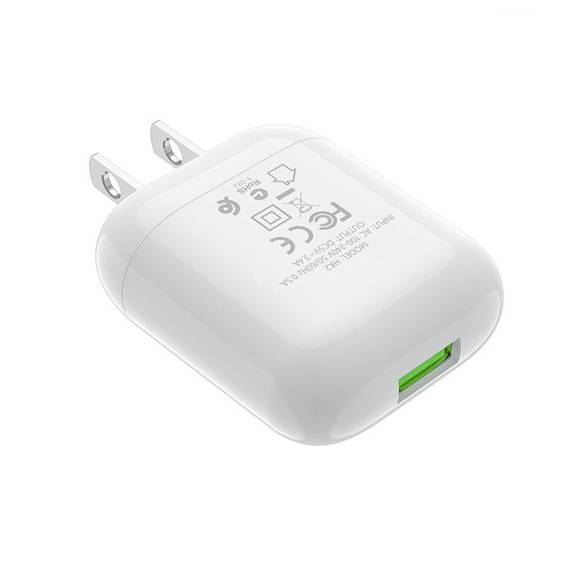 Cốc Sạc Hoco HK2 3.4A Chính Hãng - Bảo Hành 1 Năm - Hưng Long PC