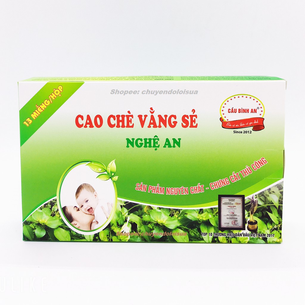 CAO CHÈ VẰNG NGUYÊN CHẤT CẦU BÌNH AN HỘP 13 MIẾNG